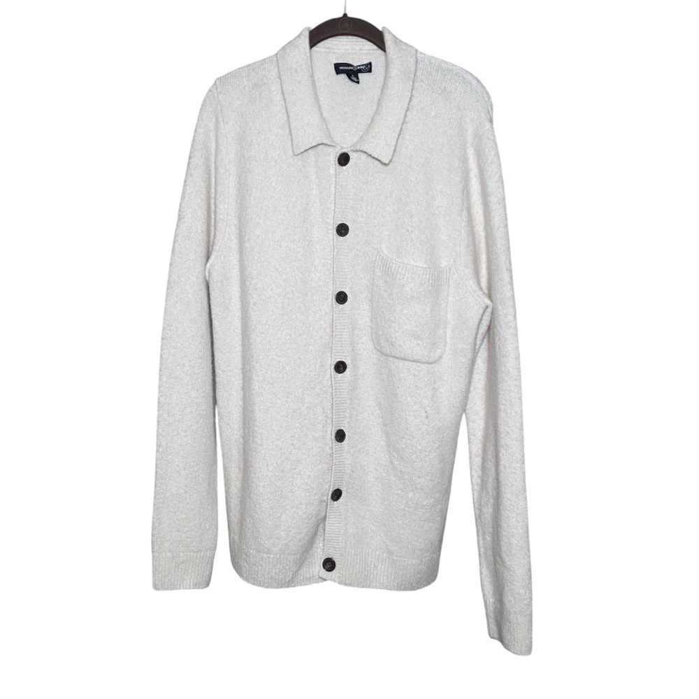 Treasure & Bond Knit Button Front Cardigan Shirt Jacket Neutral Minimalist - Picture 3 of 6